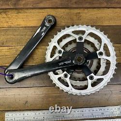 Vintage Shimano Deore LX FC-M560 Crank Set 175 mm 74 110 BCD Triple Black MTB A8