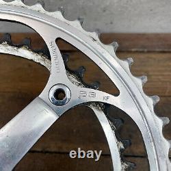 Vintage Shimano Dura Ace Crank Set FC-7400 170 mm Race Cranks 130 mm 1980s A4