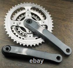 Vintage Shimano XTR 175mm Mountain Bike CRANKS 46t 34t24t Chainrings MTB Bicycle