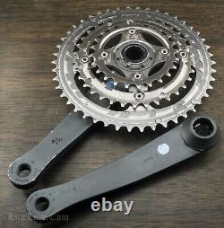 Vintage Shimano XTR 175mm Mountain Bike CRANKS 46t 34t24t Chainrings MTB Bicycle