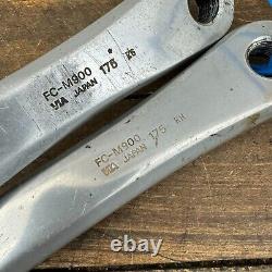 Vintage Shimano XTR FC-M900 Crank Set 175 mm 74 110 BCD Triple No Logos