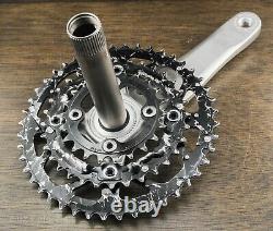 Vintage Shimano XT 175mm MTB Bike CRANKS 44t32t22t Chainrings Hollowtech Bicycle