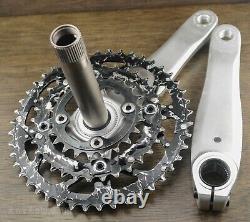 Vintage Shimano XT 175mm MTB Bike CRANKS 44t32t22t Chainrings Hollowtech Bicycle