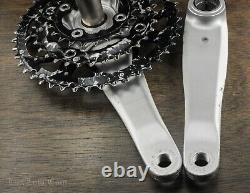 Vintage Shimano XT 175mm MTB Bike CRANKS 44t32t22t Chainrings Hollowtech Bicycle