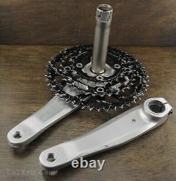 Vintage Shimano XT 175mm MTB Bike CRANKS 44t32t22t Chainrings Hollowtech Bicycle