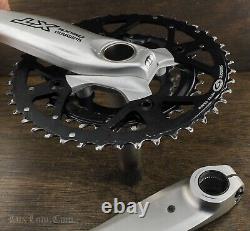 Vintage Shimano XT 175mm MTB Bike CRANKS 44t32t22t Chainrings Hollowtech Bicycle