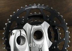 Vintage Shimano XT 175mm MTB Bike CRANKS 44t32t22t Chainrings Hollowtech Bicycle