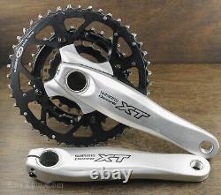 Vintage Shimano XT 175mm MTB Bike CRANKS 44t32t22t Chainrings Hollowtech Bicycle