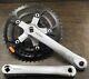 Vintage Shimano Xt 175mm Mountain Bike Cranks 46t 36t 24t Chainrings Mtb Bicycle