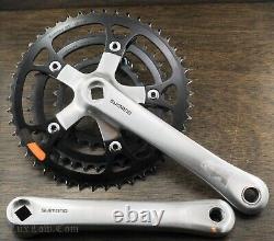 Vintage Shimano XT 175mm Mountain Bike CRANKS 46t 36t 24t Chainrings MTB Bicycle