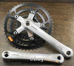Vintage Shimano XT 175mm Mountain Bike CRANKS 46t 36t 24t Chainrings MTB Bicycle