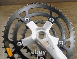 Vintage Shimano XT 175mm Mountain Bike CRANKS 46t 36t 24t Chainrings MTB Bicycle