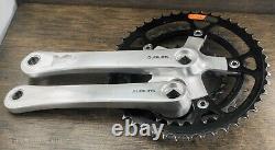 Vintage Shimano XT 175mm Mountain Bike CRANKS 46t 36t 24t Chainrings MTB Bicycle