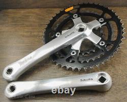 Vintage Shimano XT 175mm Mountain Bike CRANKS 46t 36t 24t Chainrings MTB Bicycle
