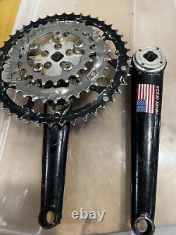 Vintage Steely Danz Crank Set MTB MRC McMahon Dans Cranks USA 175mm