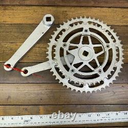 Vintage Stronglight 93 Crank Set FRENCH Thread 14 x 1.25 BCD 170 Double ERoica