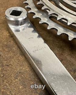 Vintage Stronglight 93 Crankset 52 / 45 170mm 9/16 x 20