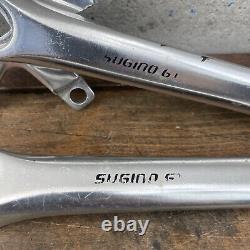 Vintage Sugino GT Crank Set 170 mm Old School BMX Double 110 BCD 80s Alloy A7