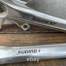 Vintage Sugino GT Crank Set 170 mm Old School BMX Double 110 BCD 80s Alloy A8