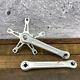 Vintage Suntour Superbe Crank Set Silver 170 Mm 144 Bcd Double Race 9/16 80s A2