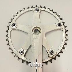 Vintage Suntour Superbe Pro White Crank Set 175 mm 130 BCD Single Race 9/16 RARE