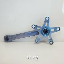 Vintage Suntour VX BMX 3 Piece Crank Set Blue 175mm A-3 Tange Japan