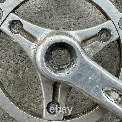 Vintage TA Professional Crank Set 170 mm 3 Arm 1970s France Eroica 3 Hole Custom