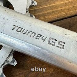 Vintage Tourney GS Crank Set 170 mm Triple MTB Tour 110 Takagi XT Rings 80s
