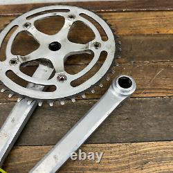 Vintage Zeus Track Crank Set 170 mm BSA 45t Single Speed Spain Eroica 70s 1980s