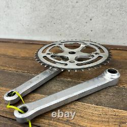 Vintage Zeus Track Crank Set 170 mm BSA 45t Single Speed Spain Eroica 70s 1980s