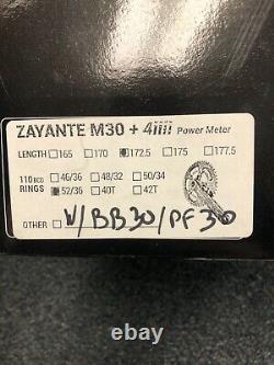 Zayante Alloy M30 172.5 mm 52-36T 4iiii Power Meter Praxis w BB