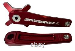 Bombshell Ratchet Ensemble de pédalier BMX 2 pièces 180mm Rouge en aluminium 7075 axe de 24 mm
