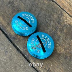 Cache-poussière Sugino Super Maxy Cross pour manivelles de pédalier BMX Old School bleu en alliage anodisé