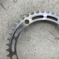 Campagnolo Crank Set Record 42t Old School Bmx Vintage Single Gold Wolf Tooth