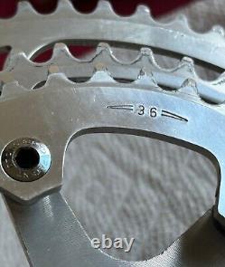 ENSEMBLE DE MANIVELLES CAMPAGNOLO RECORD TRIPLE 36/42/53 170mm. VINTAGE UTILISÉ