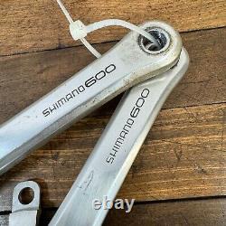 Ensemble de manivelles Vintage Shimano 600 FC-6207 170 mm Double 130 BCD Route Pantographe A8