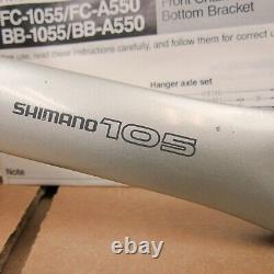 Ensemble de manivelles double NOS Shimano 105 SC (Modèle FC-1055, 175 mm). Usure en magasin.