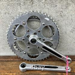 Ensemble de manivelles vintage 170 mm TA Lambert BCD VTT Klunker Double 52t 42t France
