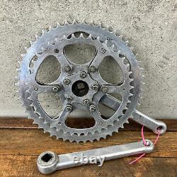 Ensemble de manivelles vintage 170 mm TA Lambert BCD VTT Klunker Double 52t 42t France