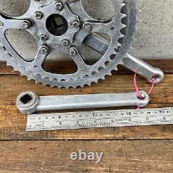 Ensemble de manivelles vintage 170 mm TA Lambert BCD VTT Klunker Double 52t 42t France