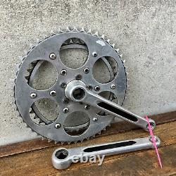 Ensemble de manivelles vintage 170 mm TA Lambert BCD VTT Klunker Double 52t 42t France