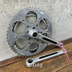 Ensemble de manivelles vintage 170 mm TA Lambert BCD VTT Klunker Double 52t 42t France