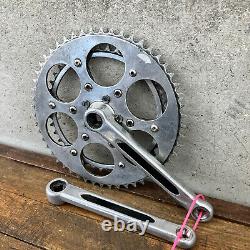 Ensemble de manivelles vintage 170 mm TA Lambert BCD VTT Klunker Double 52t 42t France