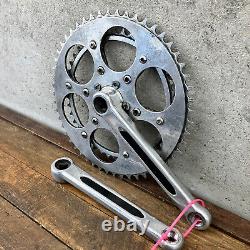 Ensemble de manivelles vintage 170 mm TA Lambert BCD VTT Klunker Double 52t 42t France