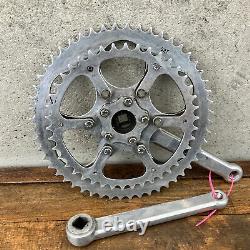 Ensemble de manivelles vintage 170 mm TA Lambert BCD VTT Klunker Double 52t 42t France