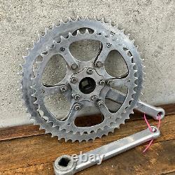 Ensemble de manivelles vintage 170 mm TA Lambert BCD VTT Klunker Double 52t 42t France