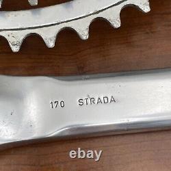 Ensemble de pédalier Campagnolo Vintage 170 mm 151 BCD Double 52t 45t 50s 60s Paramount