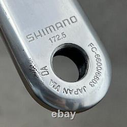 Ensemble de pédalier Shimano Ultegra FC-6600 Vintage 172,5 mm 130 10, boîtier de pédalier 68 10s.