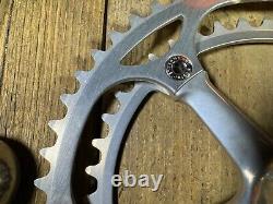Ensemble de pédalier Sugino Aero Mighty Vintage 170 mm 144 BCD Double Race BMX années 1980 Japon