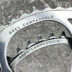 Ensemble de pédalier double Vintage Campagnolo Record, 175 mm, BCD 135, Italie, Course Eroica A4.